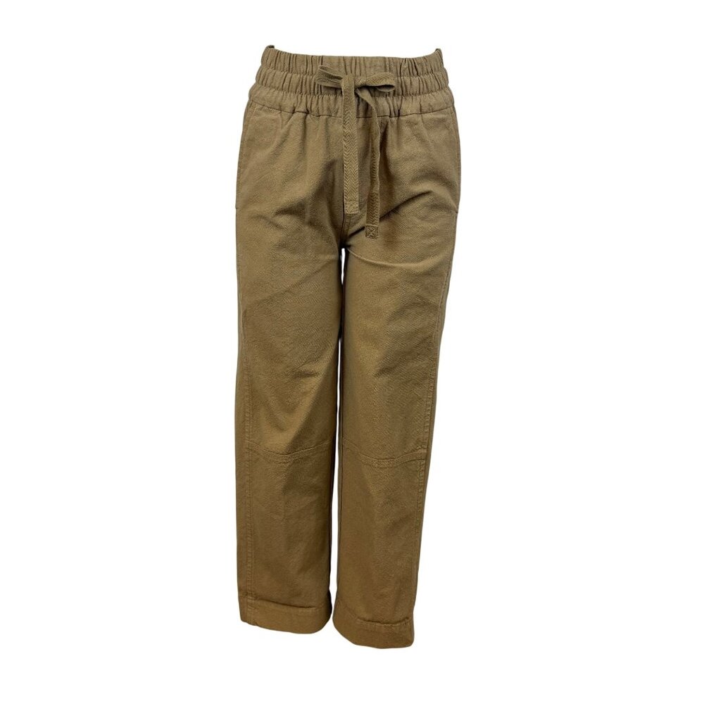 Everlane Women’s Camel Cotton Relaxed Elastic Waist Pants Drawstring Size XS